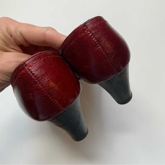 OLI QUATRE Spanish Leather Designer Dark Red Pumps Women’s Heels EU 36 / US 6 - Picture 5 of 10